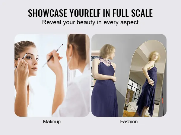 VEVOR full length mirror for makeup and fashion, enhancing your beauty in every aspect.