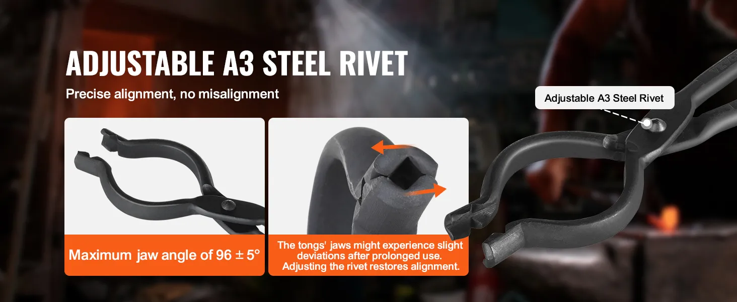 VEVOR smidstang met verstelbare A3 stalen klinknagel voor nauwkeurige uitlijning, geen verkeerde uitlijning.