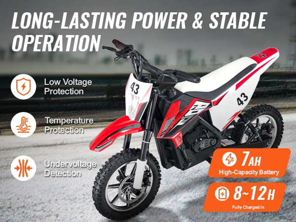 Kids Ride on Motorcycle 36V Electric Motorbike with LED for