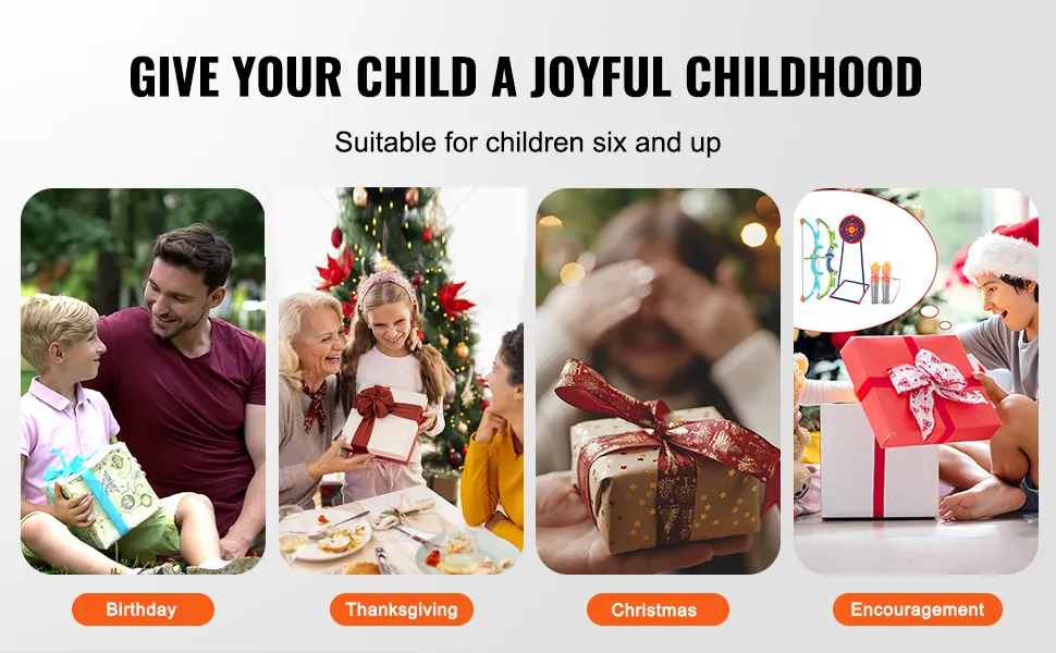 Dale a tu hijo una infancia alegre con el juego de tiro con arco para niños VEVOR, perfecto para niños de seis años en adelante.