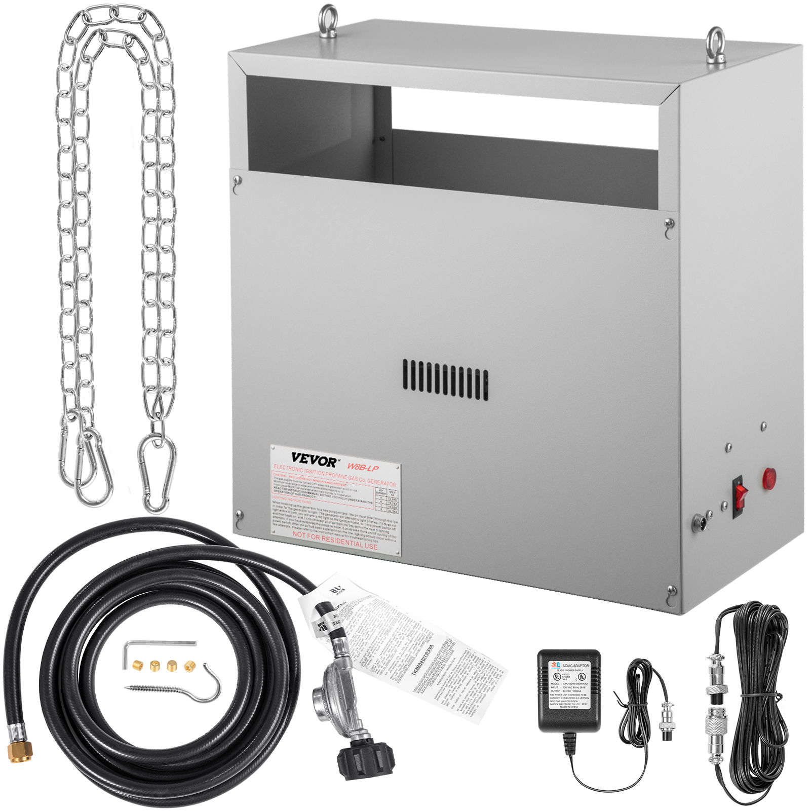 VEVOR CO2 Burner, 8 Brass Burner CO2 Generator for Plant, Liquid