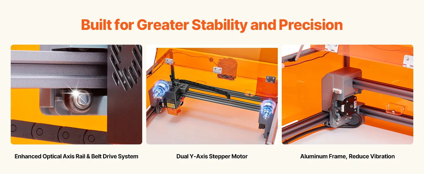 VEVOR Laser Engraver, 10W, Laser Engraving and Cutting Machine with Enclosure, Laser Cutter Engraver Machine, 11.8 x 11.8 in Working Area, 7000 mm/min, for Wood, Leather, Glass, Certain Metal, Class 1