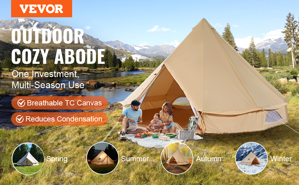 Cozy house bell tent 8-10人用 重量級なため引取可能な方