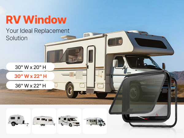 Fenêtre Fixe Camping-car 500x300 Mm - Alliage Aluminium étanche, Verre Trempé 4 Mm, Pour Mur 26-31 Mm - 5