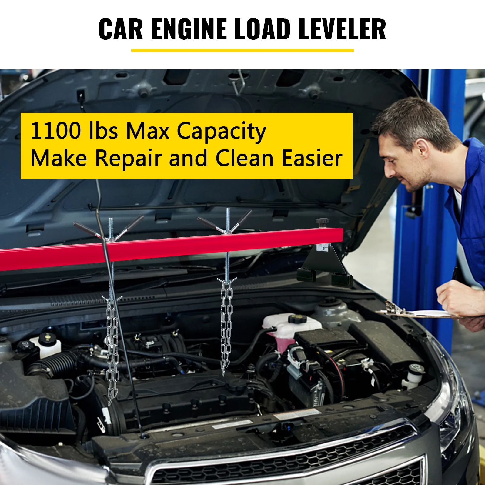 VEVOR engine support bar for car repair with 1100 lbs max capacity