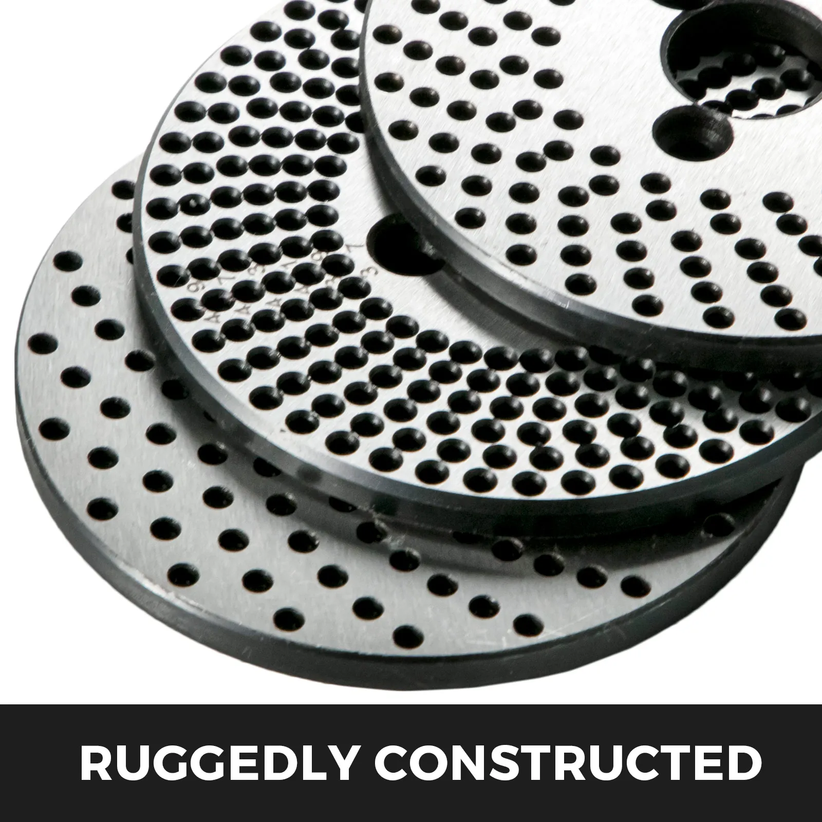 Juego de mesa giratoria VEVOR con placas circulares de construcción robusta que presentan patrones perforados.