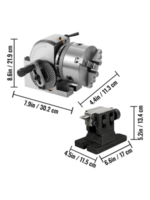 VEVOR Dividing Head BS-1 Dividing Head Set 6