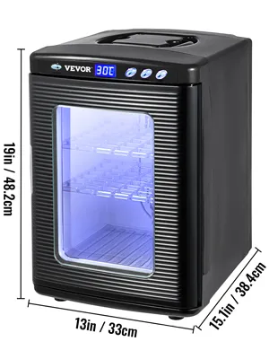 VEVOR reptile incubator with dimensions and led display.