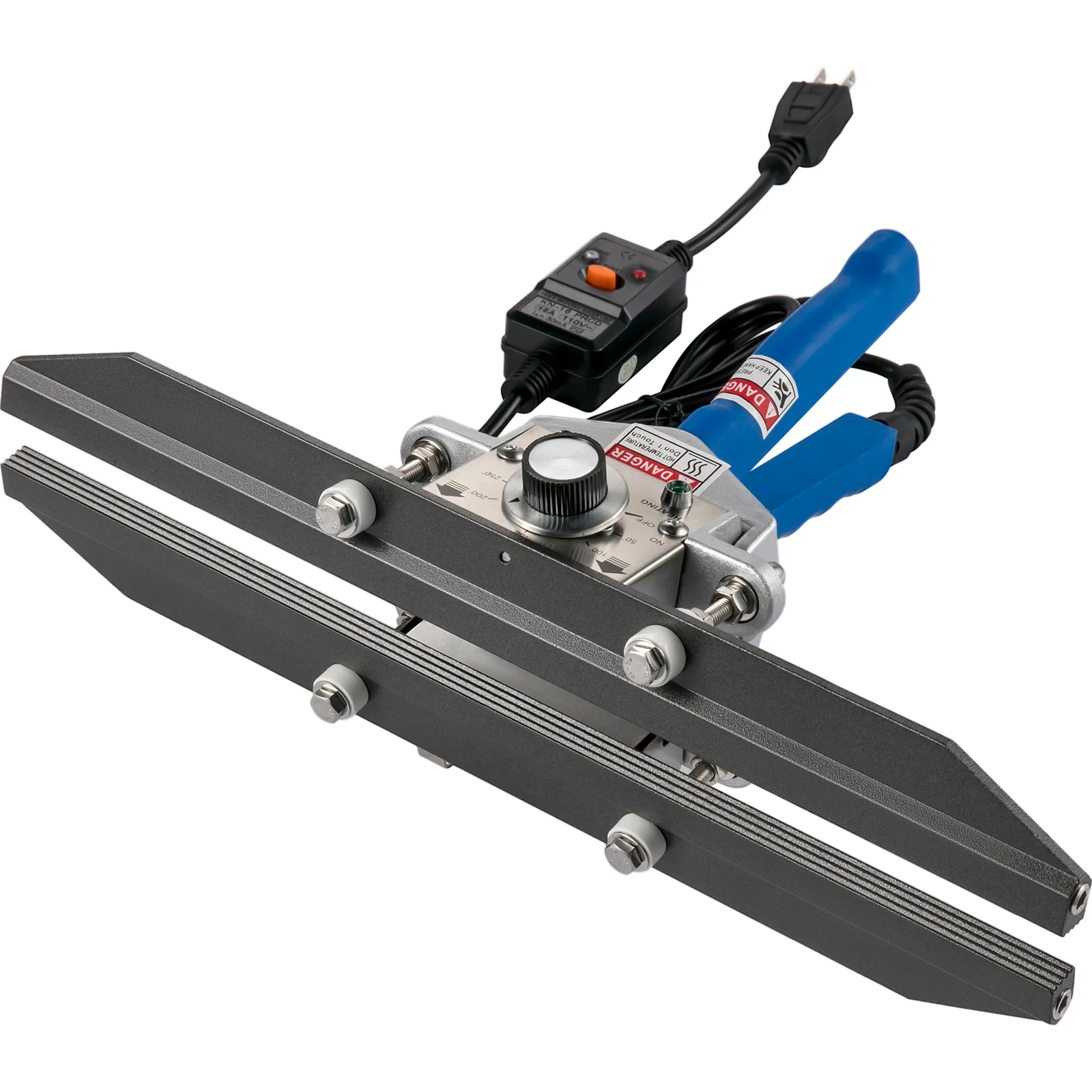 Sellador de calor VEVOR con control de temperatura ajustable y asas azules dobles