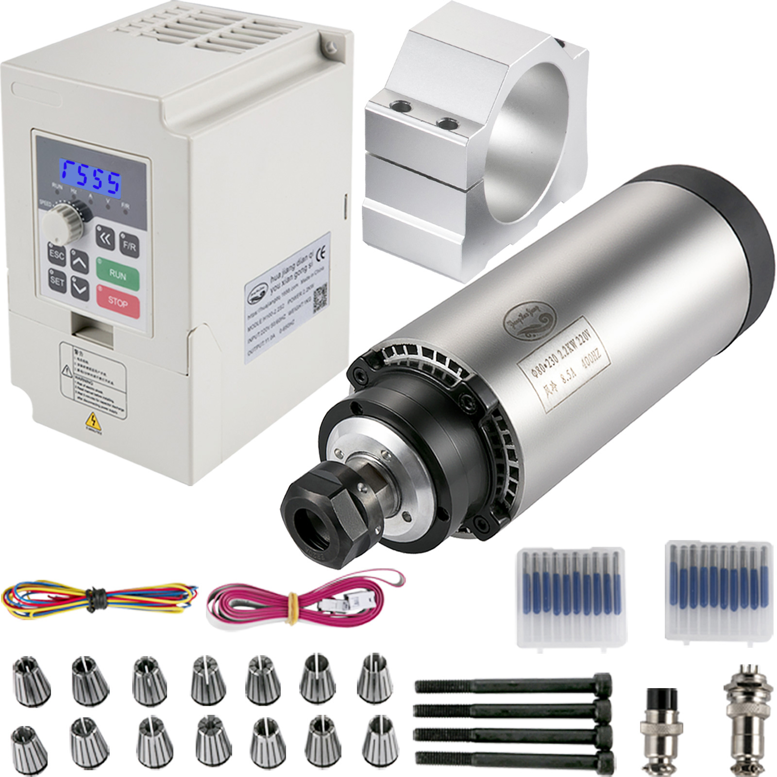 Vevor Cnc Spindle Motor Kit Air Cooled Spindle Motor 2.2kw 220v