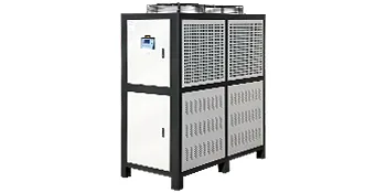 Enfriador de agua industrial VEVOR con paneles ventilados y pantalla de control digital.