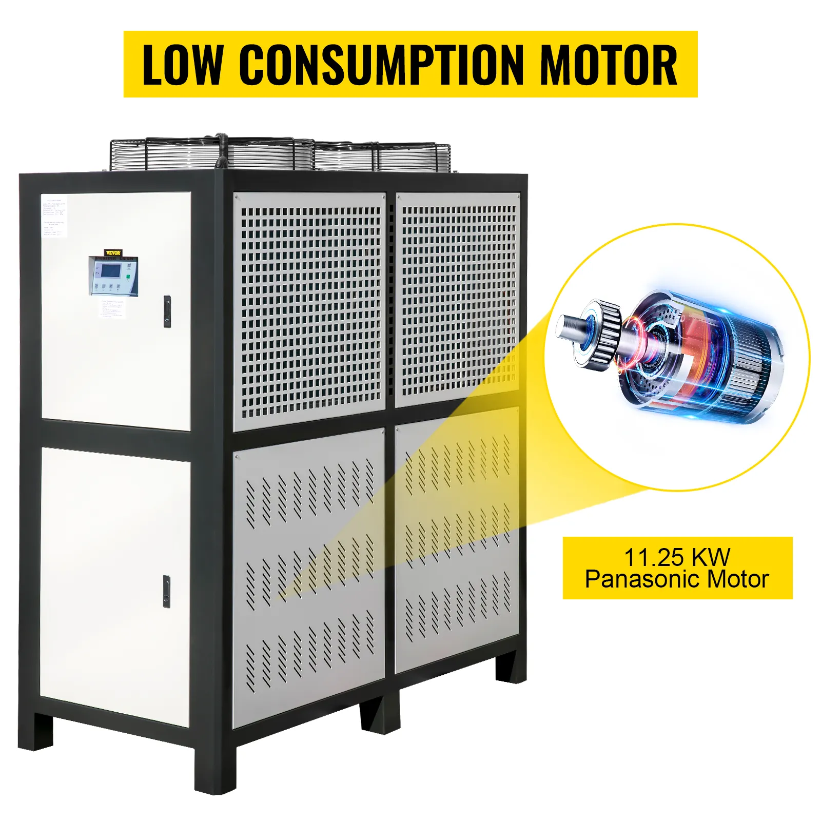 Enfriador de agua industrial VEVOR con motor panasonic de bajo consumo de 11,25 kw.