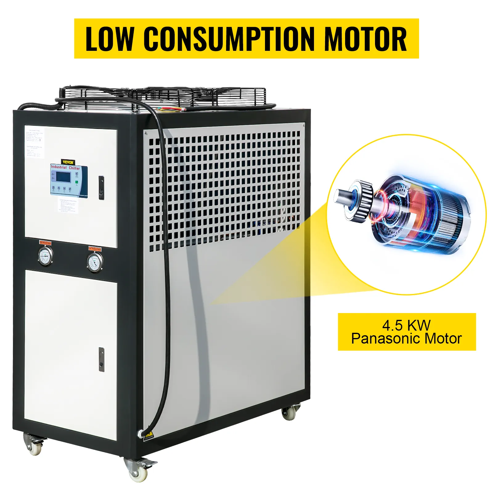 Enfriador de agua VEVOR con motor panasonic de bajo consumo de 4,5 kw.