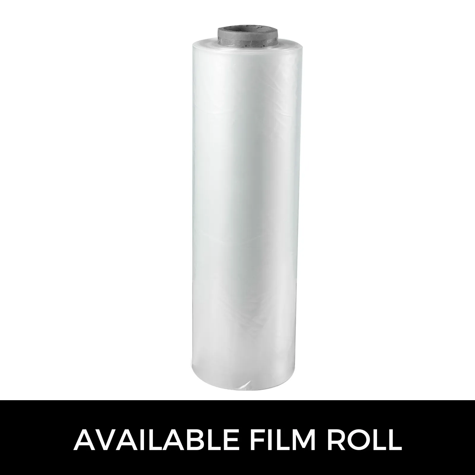 VEVOR shrink wrap sealer film roll with "available film roll" text.
