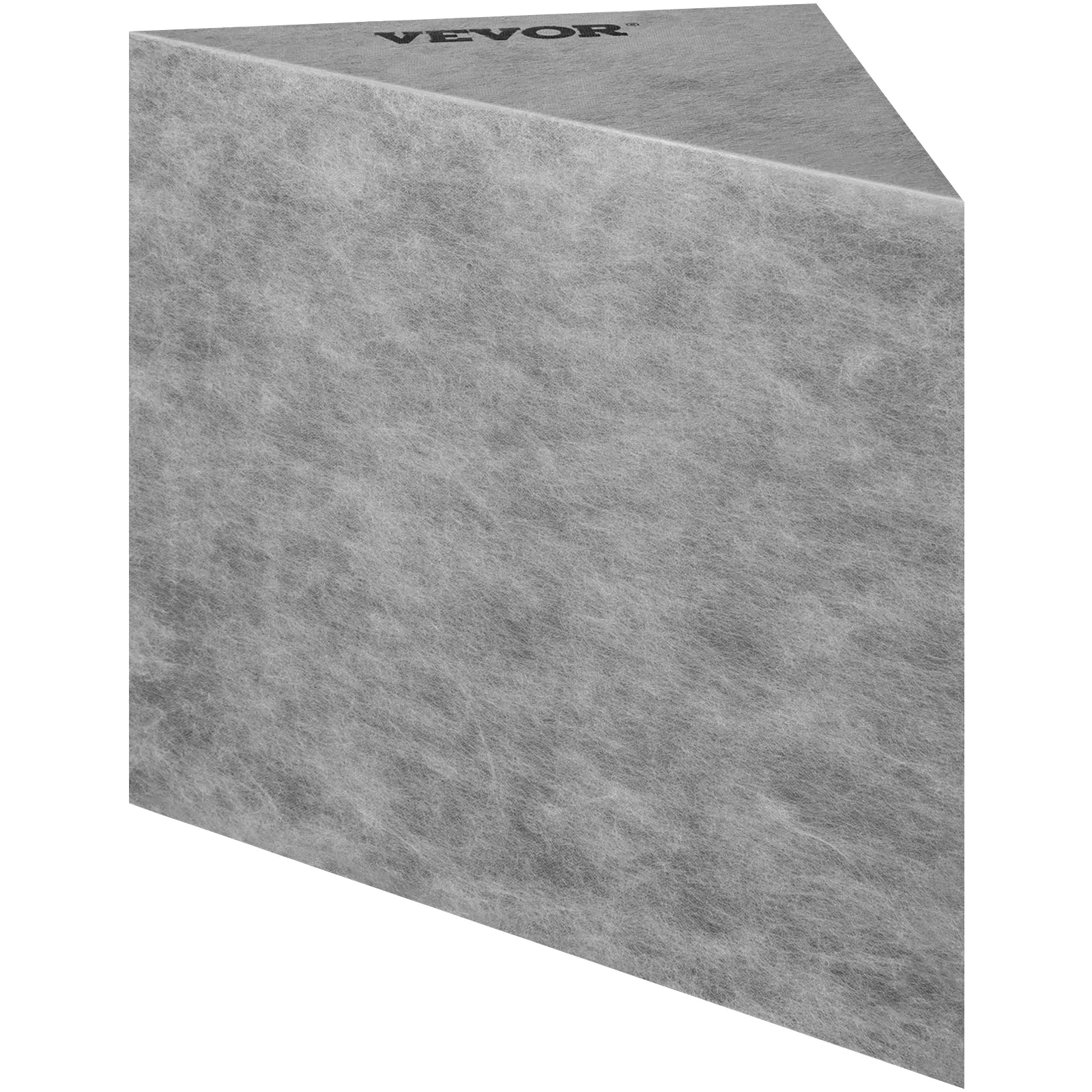 triangular VEVOR tile shower seat with gray textured surface for bath support and comfort.