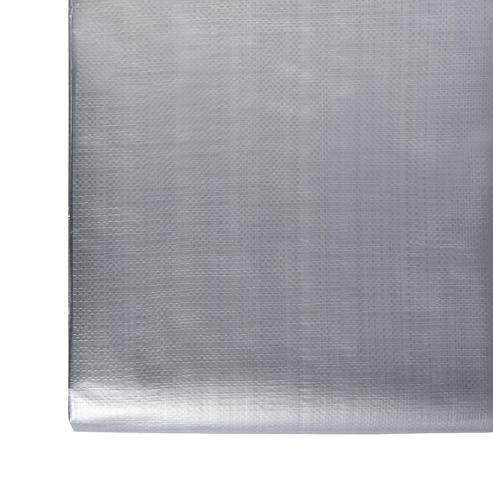 VEVOR tarp waterproof, folded silver-grey heavy-duty material with a textured grid pattern.