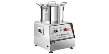 VEVOR commercial food processor with stainless steel body and control panel.