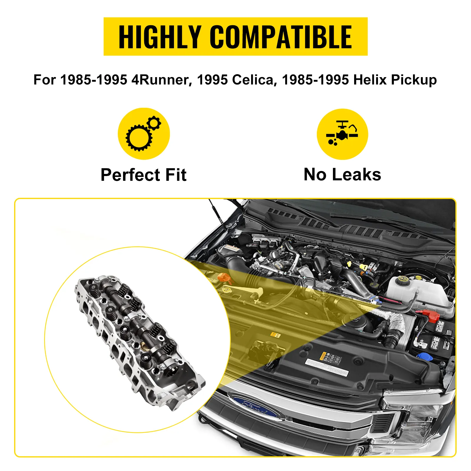 Culata VEVOR 22re para 4runner 1985-1995, celica 1995, camioneta hilux 1985-1995