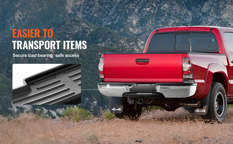 VEVOR rear bumper ford f250, secure load bearing and safe access for transporting items.