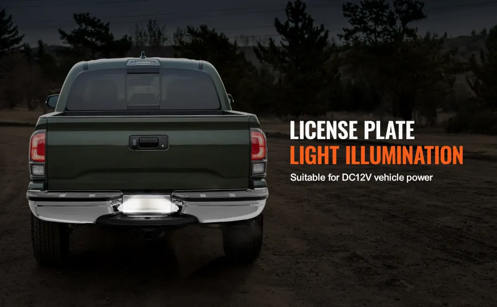 VEVOR rear bumper ford f250 with illuminated license plate, suitable for dc12v vehicle power.