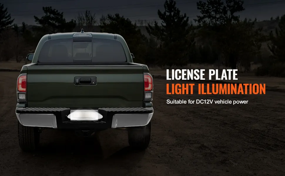 VEVOR rear step bumper ford f250/f350 with license plate light illumination, suitable for dc12v power.