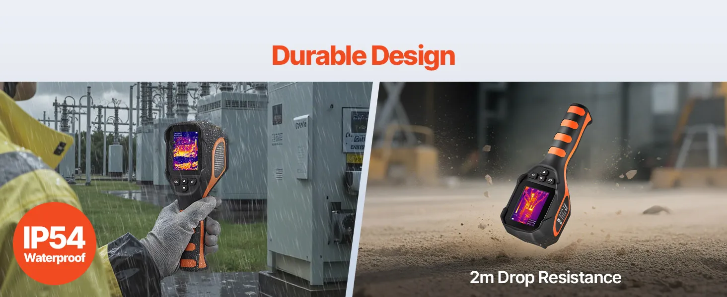 VEVOR Thermal Camera, 320 x 240 TISR Super Resolution, Thermal Imaging Camera with 2MP Visual Camera, 160 x 120 IR Resolution, 25 HZ Refresh Rate, -4°F to 1022°F, 4 Image Modes & 6 Color Palettes