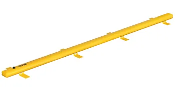 yellow VEVOR flood barrier with clips for easy attachment and seamless waterproof protection.