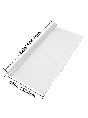 clear VEVOR plastic table cover measuring 42 x 60 inches, ideal for protecting tabletops.