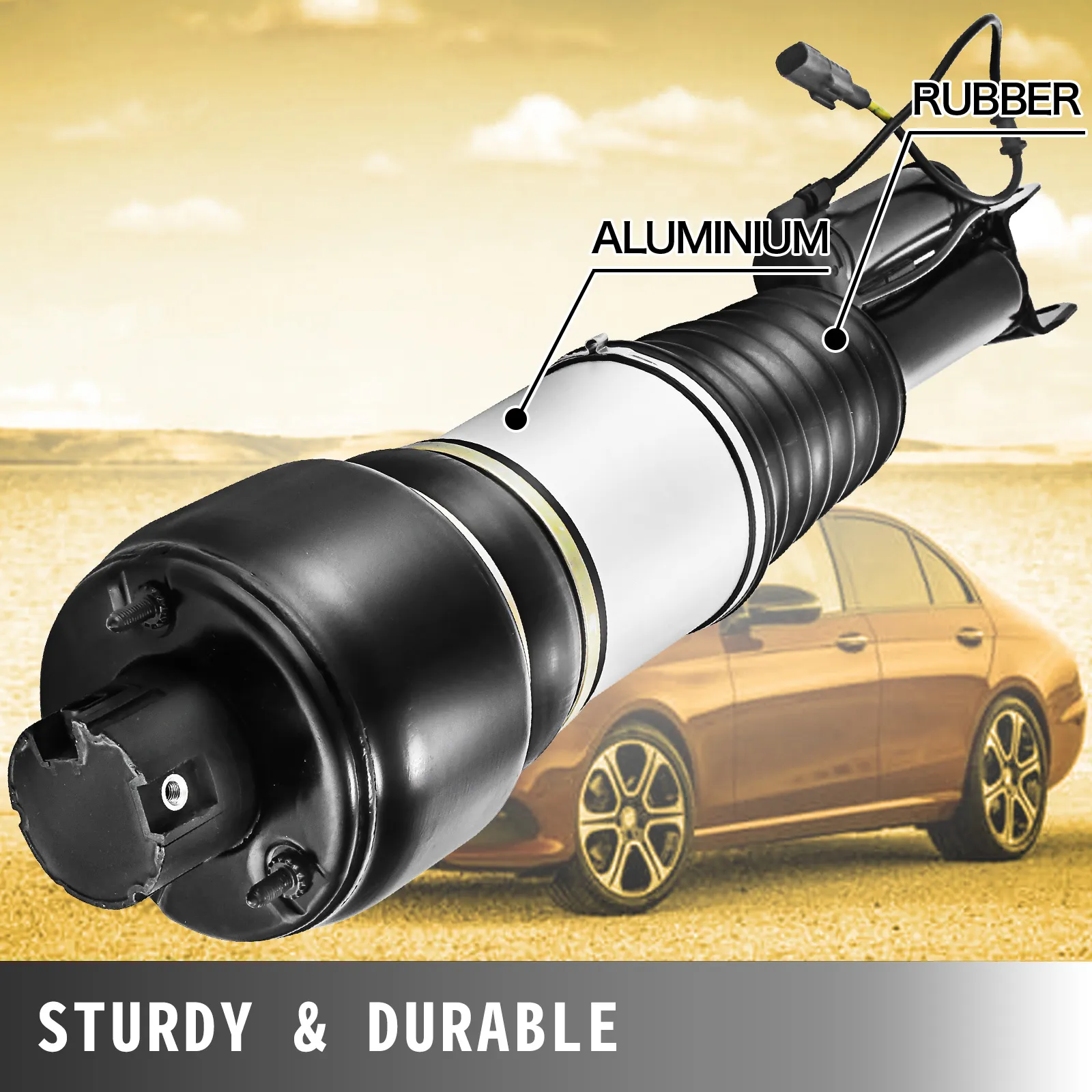 Suspensión neumática VEVOR mercedes con piezas de aluminio y goma, fondo de automóvil, resistente y duradero.