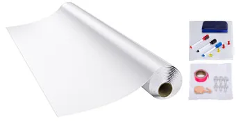 Rolka papieru tablicowego VEVOR z markerami, gąbką, magnesami i zestawem akcesoriów.