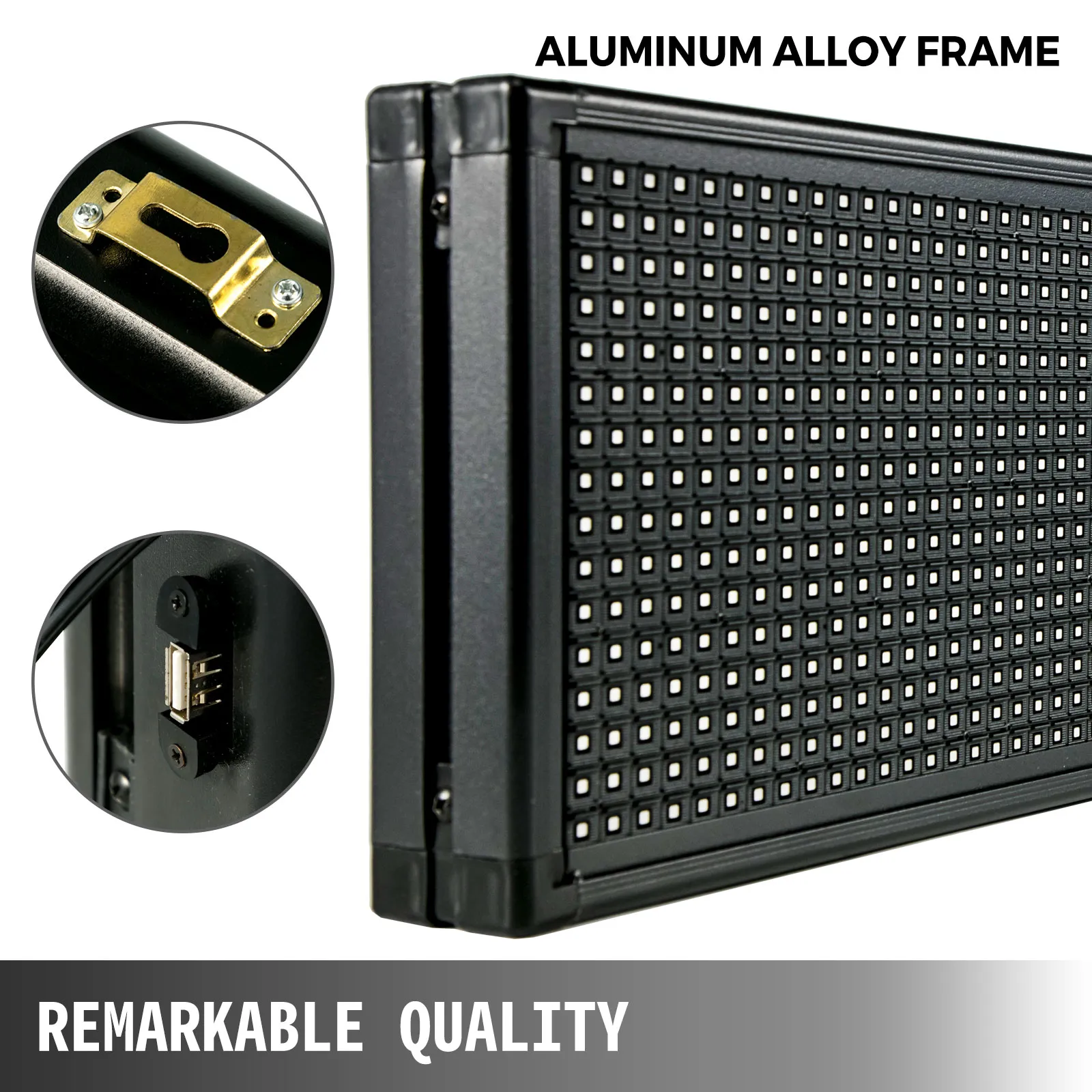 VEVOR led sign with aluminum alloy frame and usb port, showcasing remarkable quality.