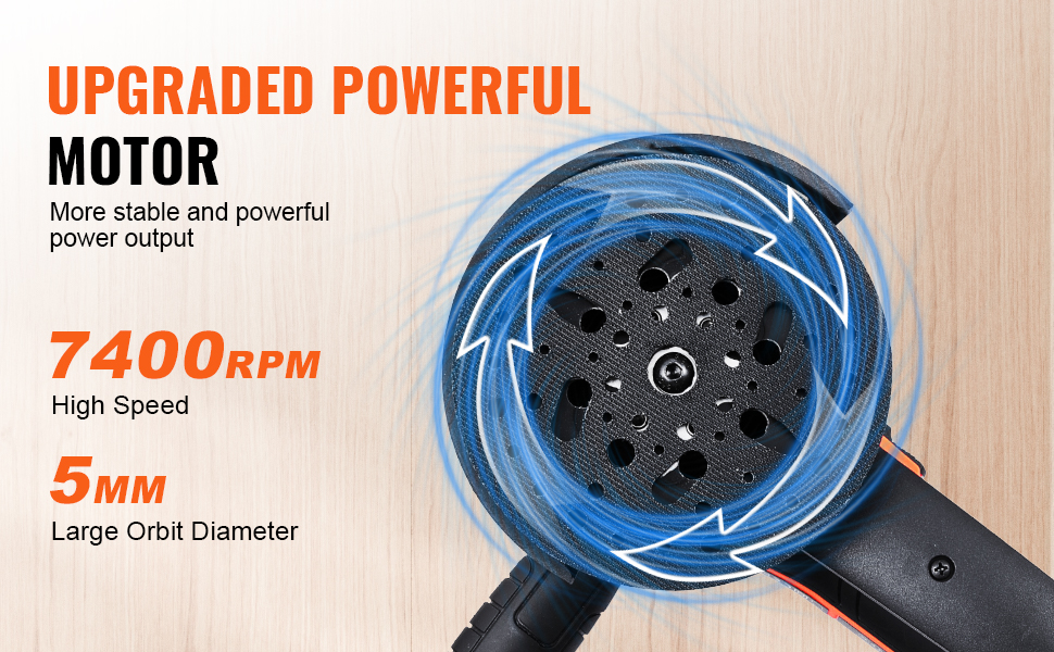 VEVOR 6-Inch Random Orbital Sander — 850W Powerful Motor
