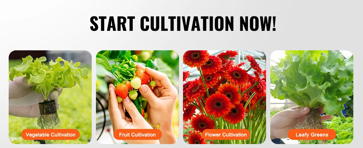 Begin nu met kweken! met het VEVOR hydrocultuursysteem voor groenten, fruit, bloemen en bladgroenten.