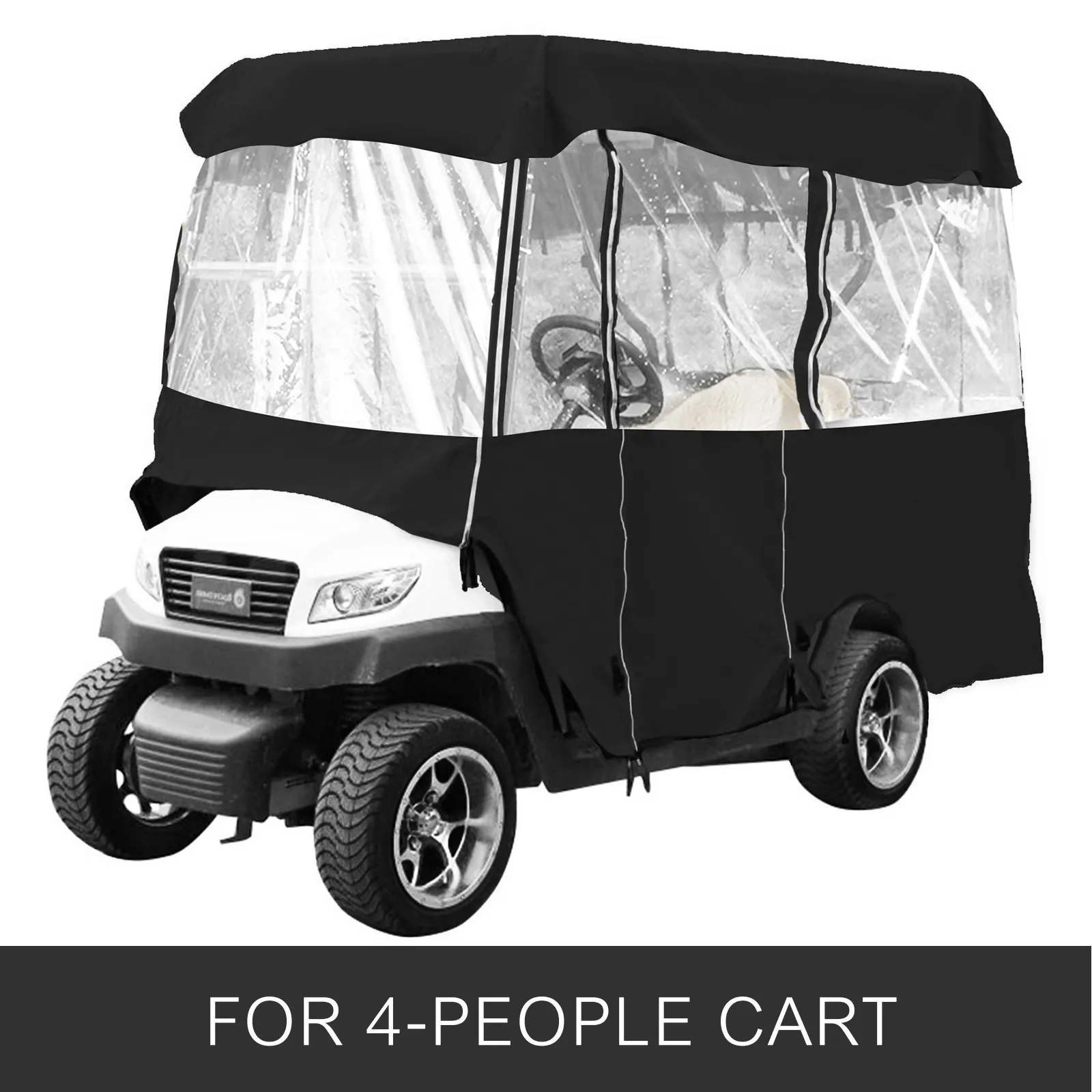 Carcasa para carrito de golf VEVOR para protección y comodidad de 4 pasajeros.
