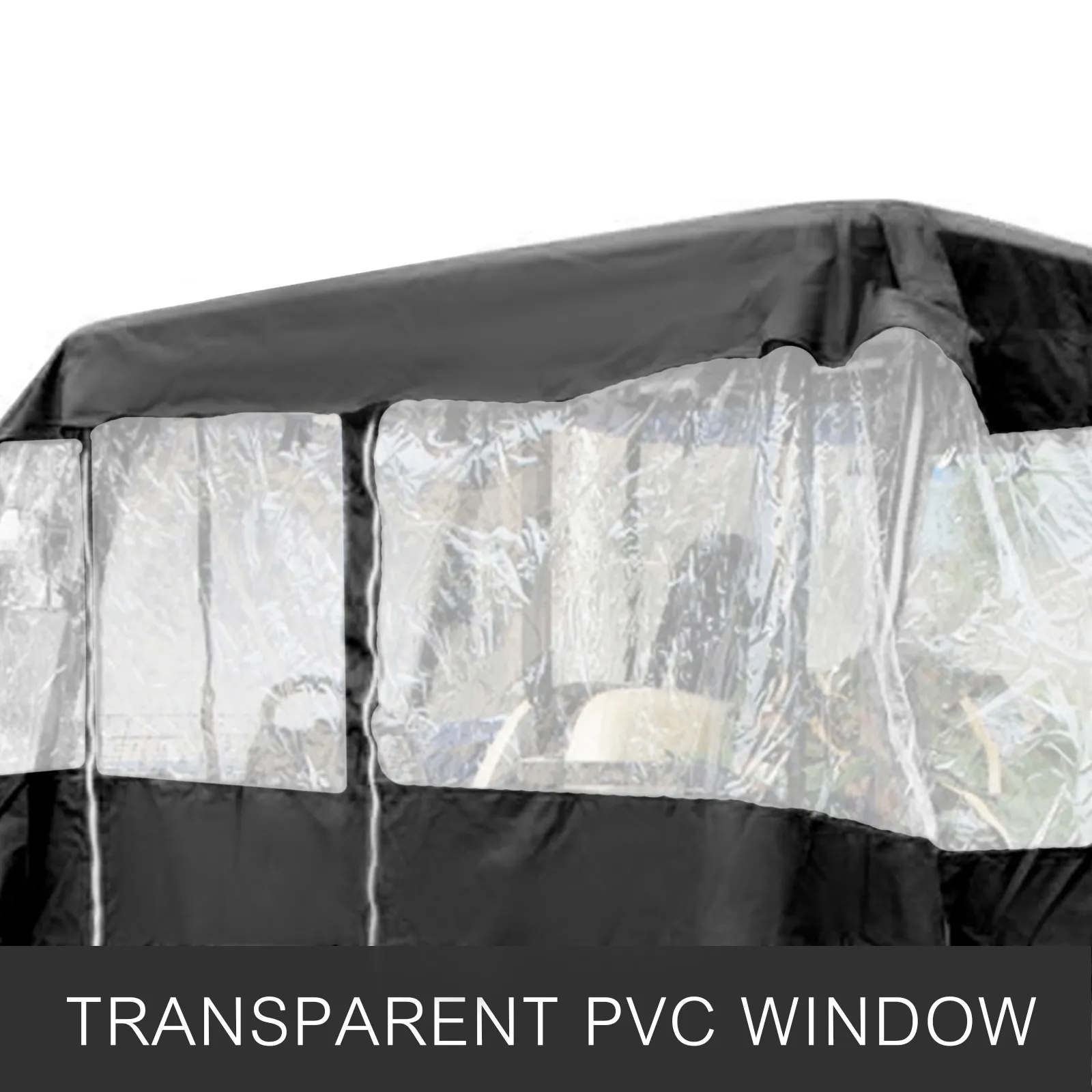 Carcasa para carrito de golf VEVOR con ventanas de PVC transparente para protección contra la intemperie.