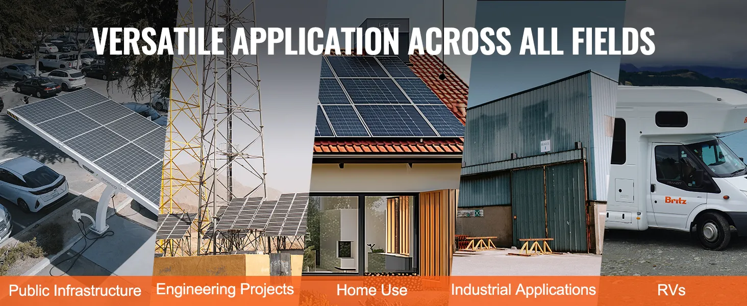 versatile application: public infrastructure, engineering projects, home use, industrial applications, rvs.