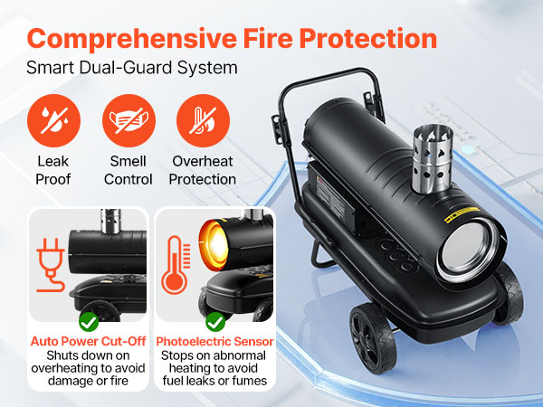 VEVOR 20kW Forced Air Kerosene Diesel Heater, Portable Torpedo