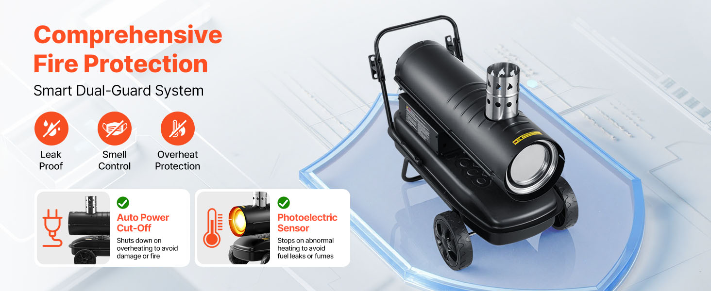 VEVOR 20kW Forced Air Kerosene Diesel Heater, Portable Torpedo
