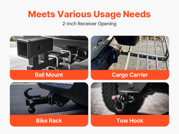 VEVOR Class 3 Trailer Hitch, 2-Inch Receiver, Compatible