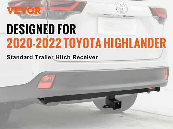 VEVOR class 3 trailer hitch for 2020-2022 toyota highlander, easy installation, sturdy material.