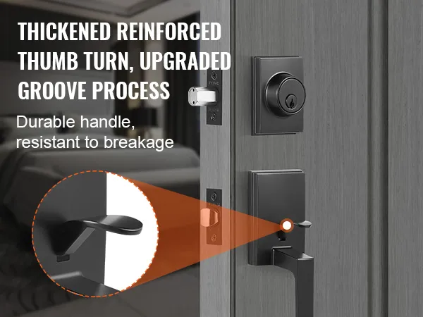 VEVOR voordeurkrukset met verdikte, versterkte draaiknop en verbeterd groefproces.