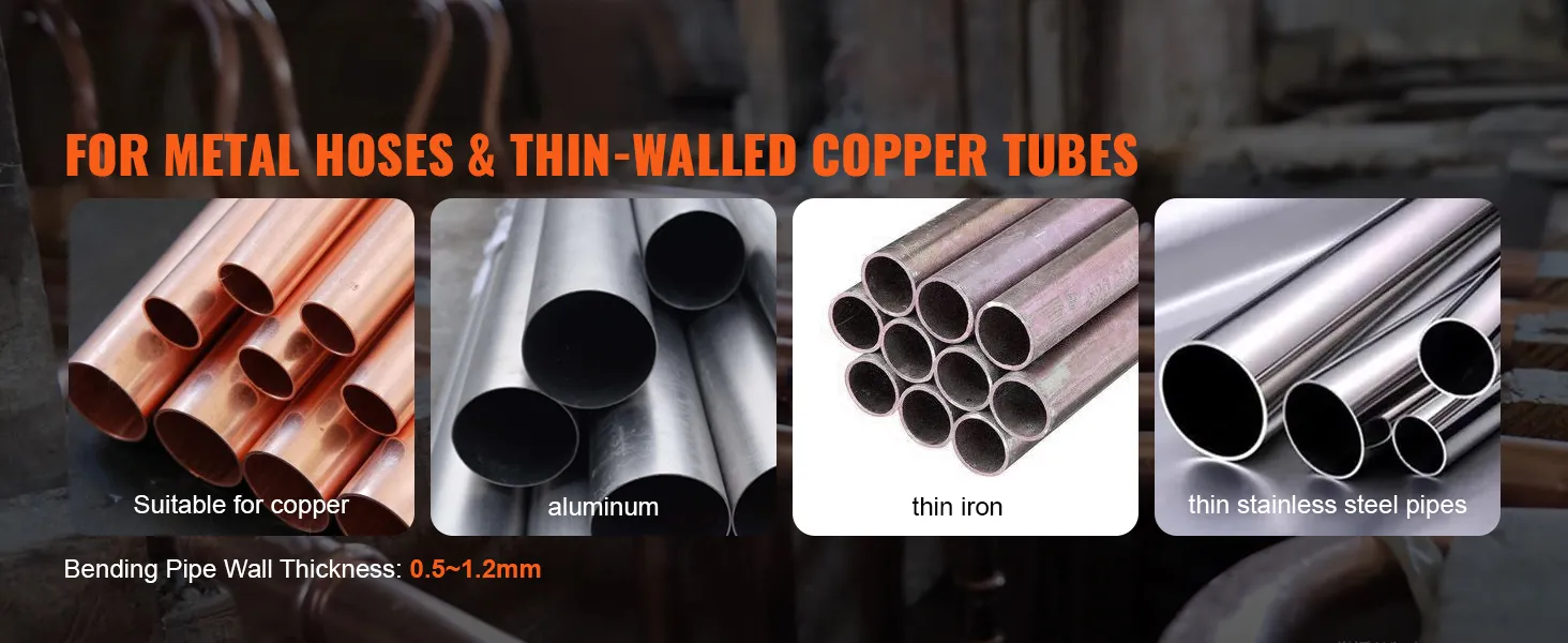 VEVOR pipe tube bender for copper, aluminum, thin iron, and thin stainless steel pipes.