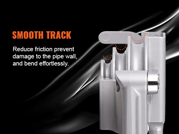 VEVOR pipe tube bender with smooth track for reduced friction and effortless bending.