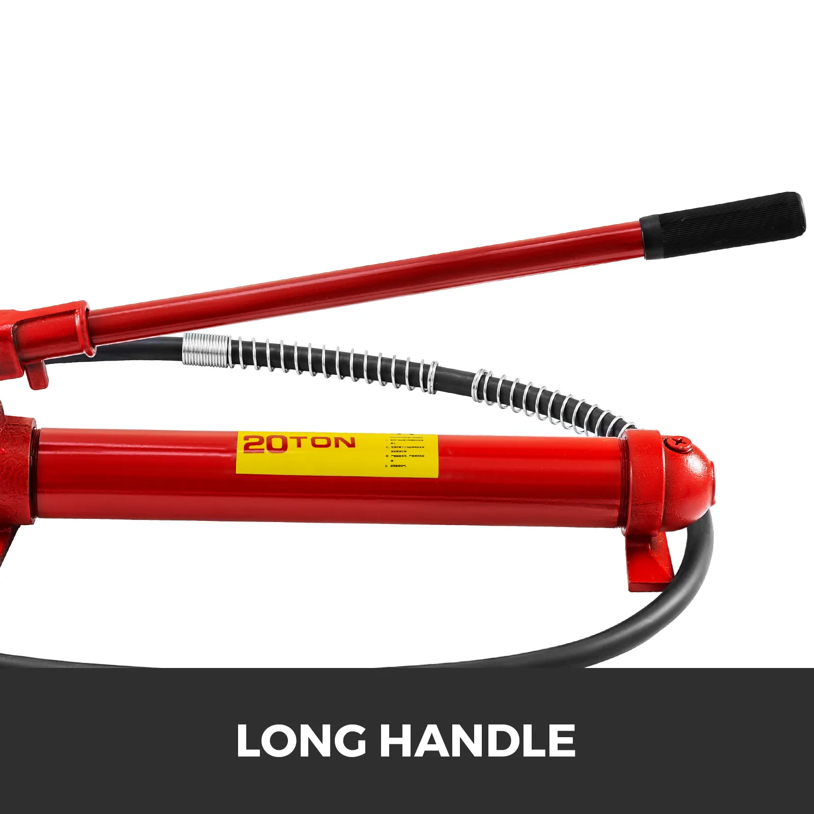 VEVOR porta power kit with long handle and 20-ton capacity in red.