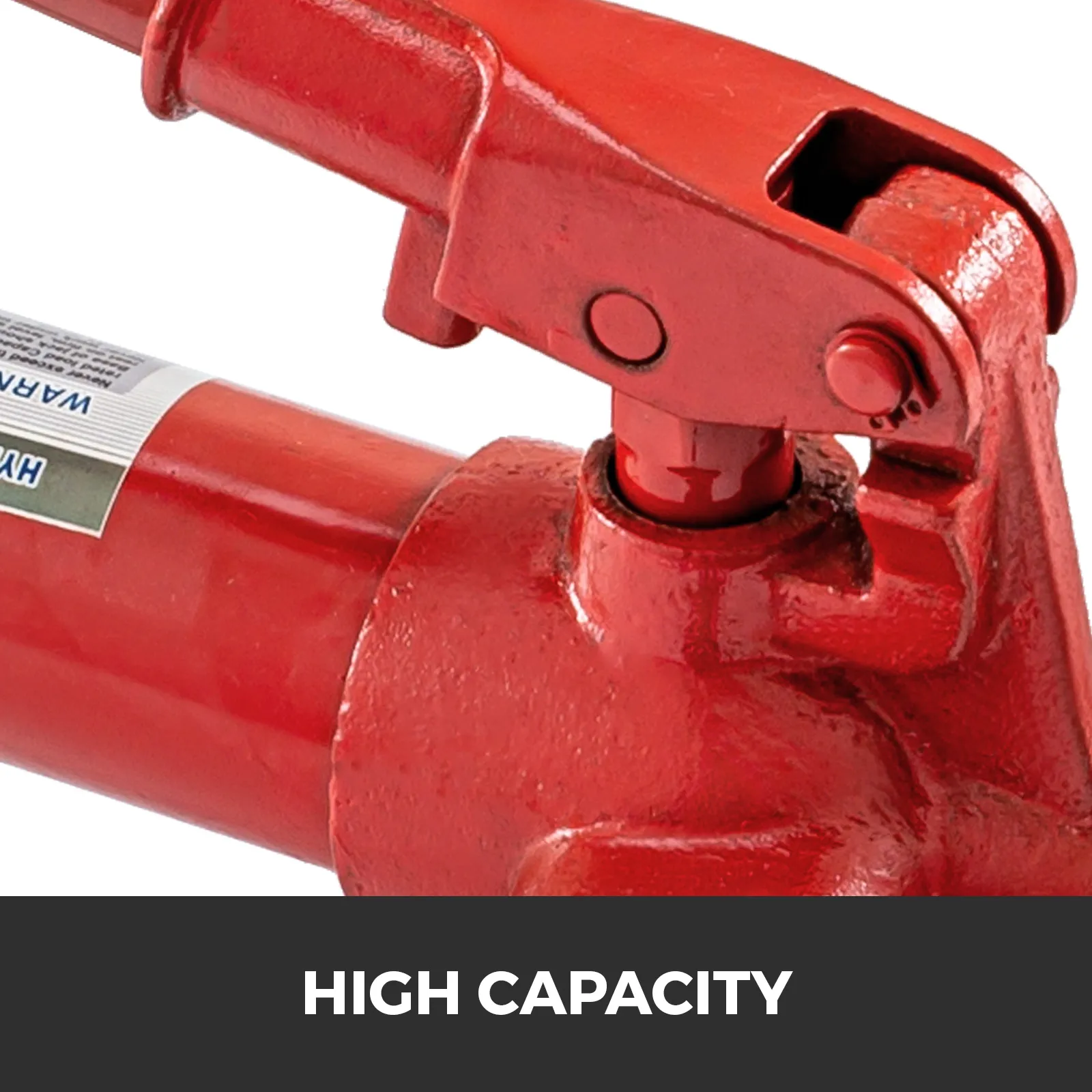 czerwony podnośnik hydrauliczny VEVOR o dużej wydajności.