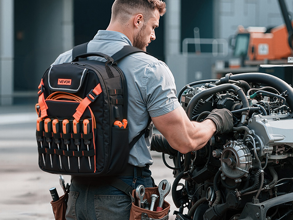 VEVOR Tool Backpack with Laptop Compartment – Durable