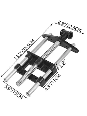 Tornillo de banco para carpintería VEVOR con dimensiones 13,2" x 5,9" x 4,3".