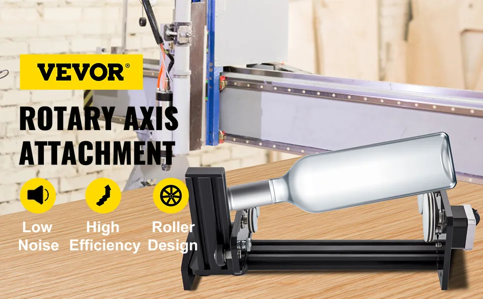 VEVOR rotary axis attachment for low noise, high efficiency, and roller design use.