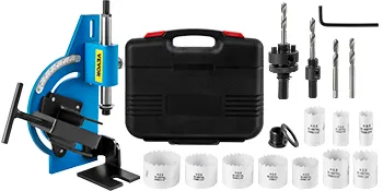 VEVOR buisfreesset met freesgereedschap, koffer en diverse booraccessoires.