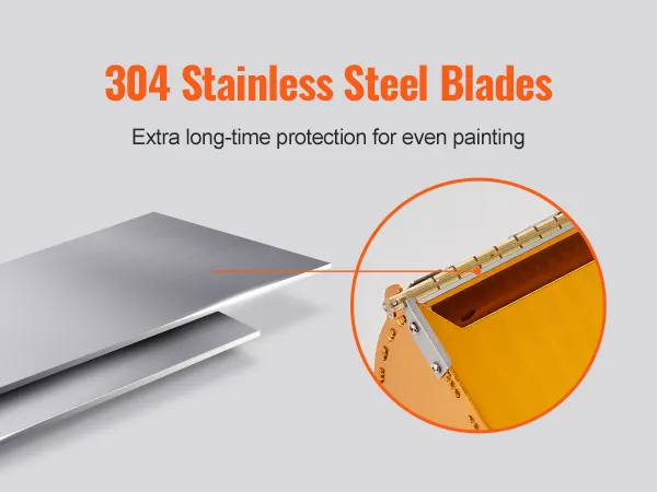 304 stainless steel blades of VEVOR drywall flat box for even painting and long-time protection.